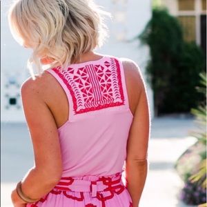 Gibson Naxos Embroidered Racerback Tank Top